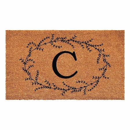Calloway Mills Monogram Door Mat, Black, Natural, 24 in W x 36 in L 108362436C